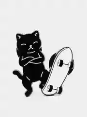 Желтый значки с котами (кошками, котятами), пин на одежду или рюкзак