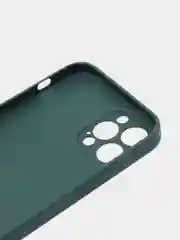 Оранжевый чехол силиконовый со стеклянной панелью для iPhone 12