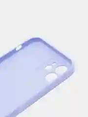 Лавандовый чехол силиконовый со стеклянной панелью для iPhone 12