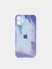 Лавандовый чехол силиконовый со стеклянной панелью для iPhone 12