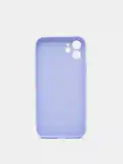 Лавандовый чехол силиконовый со стеклянной панелью для iPhone 12