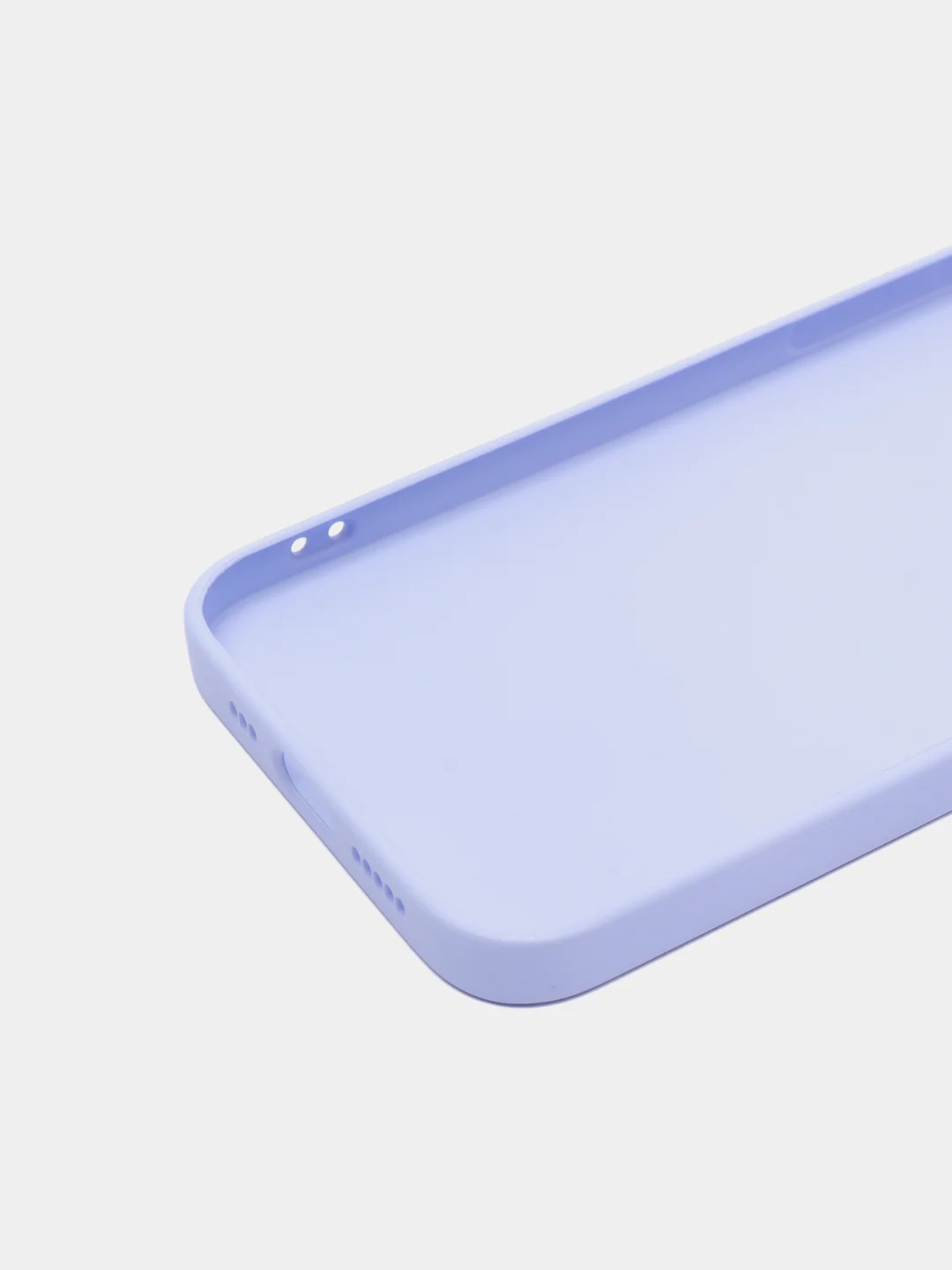Лавандовый чехол силиконовый со стеклянной панелью для iPhone 12