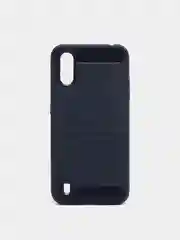 Темно-синий чехол Samsung A01 со вставками под карбон