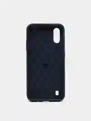 Темно-синий чехол Samsung A01 со вставками под карбон