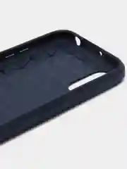Темно-синий чехол Samsung A01 со вставками под карбон