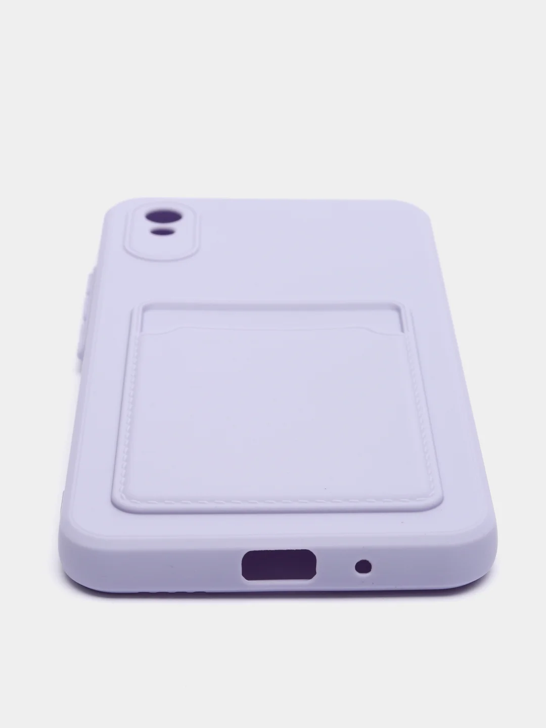 Лавандовый чехол Xiaomi Redmi 9A, Сяоми Редми 9А, силиконовый, с карманом для карты