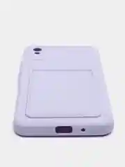 Лавандовый чехол Xiaomi Redmi 9A, Сяоми Редми 9А, силиконовый, с карманом для карты
