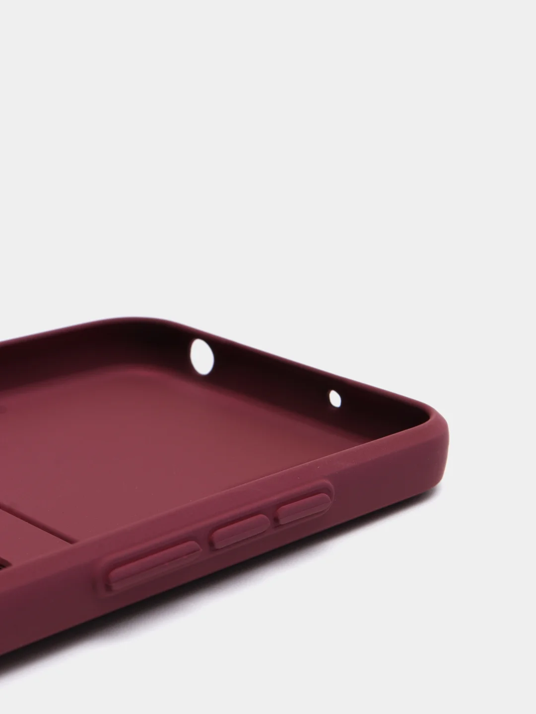 Бордовый чехол Xiaomi Redmi 9A, Сяоми Редми 9А, силиконовый, с карманом для карты