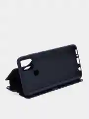 Темно-синий чехол-книжка с прозрачным окном Samsung A21S, A32, A41