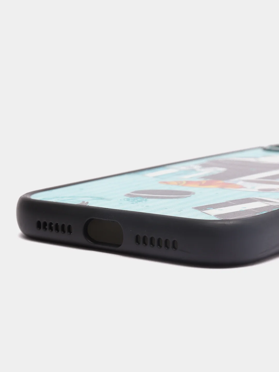 Бирюзовый чехол с рисунком на Apple iPhone 11 (Айфон 11)