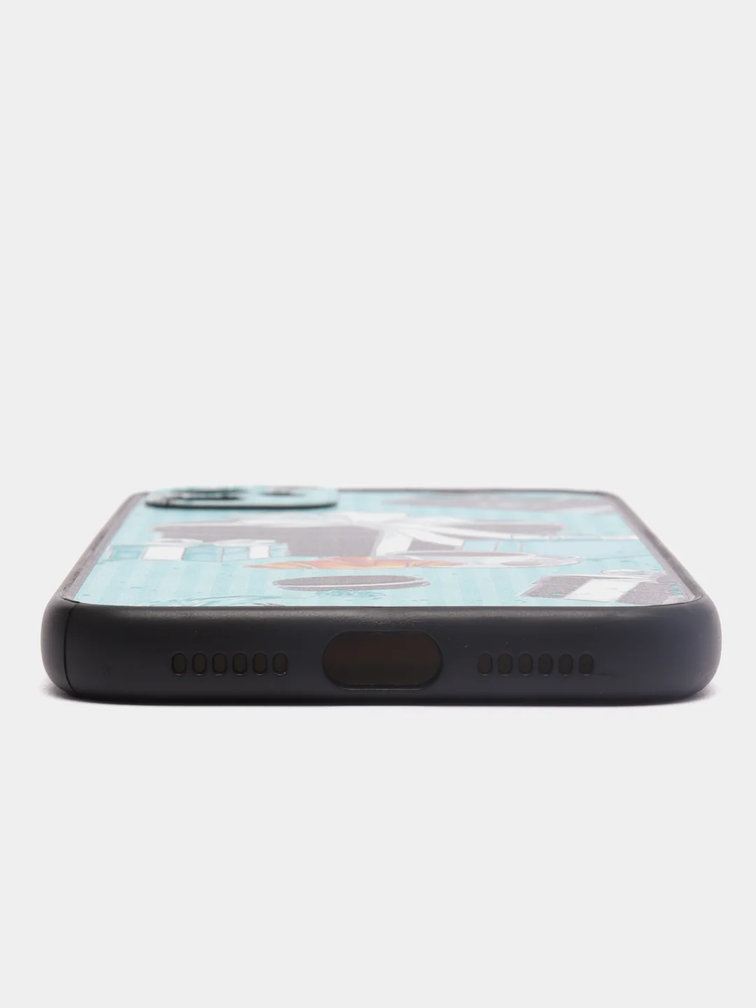 Бирюзовый чехол с рисунком на Apple iPhone 11 (Айфон 11)