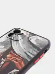 Бордовый чехол с рисунком на Apple iPhone 11 (Айфон 11)