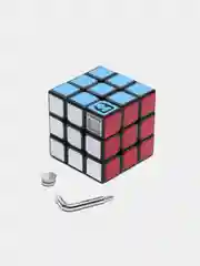 Черный головоломка "Кубик 3 x 3", со встроенным таймером, в пластиковой упаковке