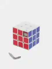 Белый головоломка "Кубик 3 x 3", со встроенным таймером, в пластиковой упаковке