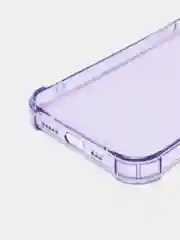 Фиолетовый силиконовый прозрачный противоударный, неоновый чехол для iPhone 11 / 12 с защитой камеры