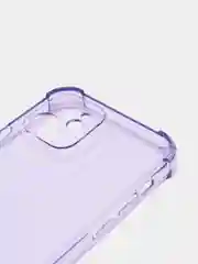 Фиолетовый силиконовый прозрачный противоударный, неоновый чехол для iPhone 11 / 12 с защитой камеры