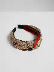 Желтый ободок-чалма для волос