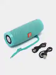 Бирюзовый портативная беспроводная колонка Bluetooth TG 157 с радио приемником