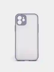 Синий меланж чехол iPhone 12 матовый, с цветными кнопками