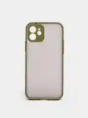 Лесной зеленый чехол iPhone 12 матовый, с цветными кнопками