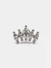 Мятный микросерьга ( пирсинг ) "Silver" со стержнем из нержавеющей стали