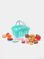 Игрушки "Фрукты и овощи" на липучках/Набор продуктов/Овощи/Фрукты/ПиццаПосуда/Корзина/Торт