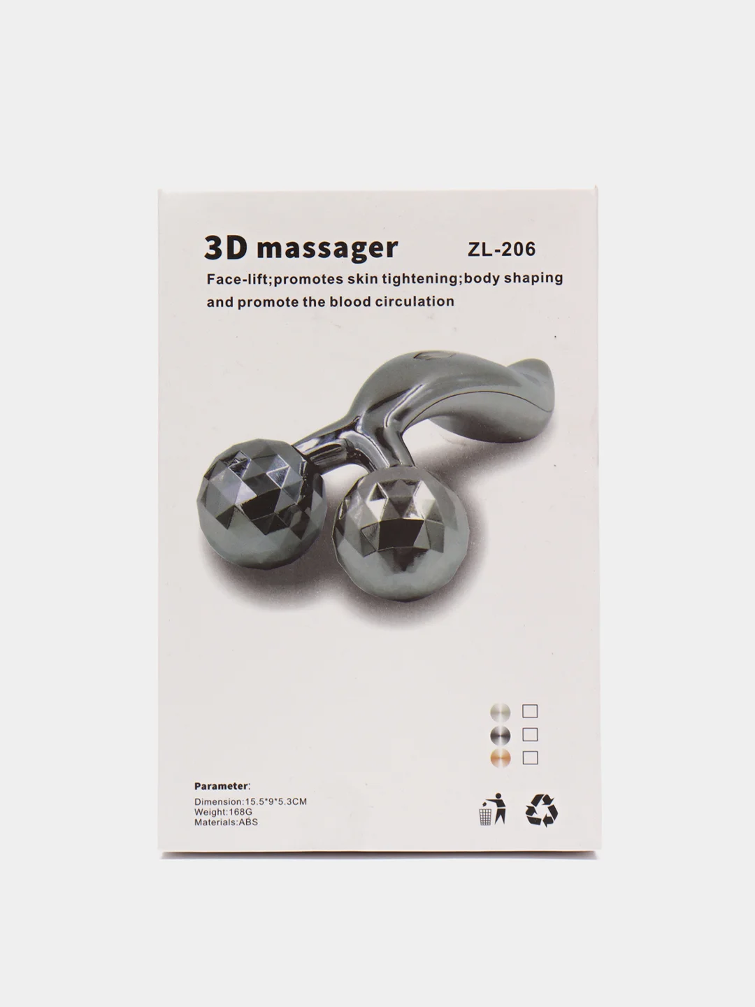 Серебряный лифтинг-массажер для лица и тела 3D Massager