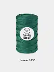 Зеленый шнур Caramel Dolce плоский, 4 мм, 100 м, для вязания и макраме