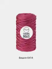 Вишнёвый шнур Caramel Dolce плоский, 4 мм, 100 м, для вязания и макраме