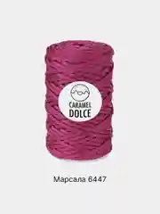 Марсала шнур Caramel Dolce плоский, 4 мм, 100 м, для вязания и макраме