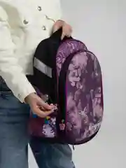 Фиолетовый рюкзак школьный, полуформовка