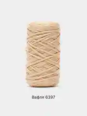 Светло-бежевый шнур Caramel Dolce плоский, 4 мм, 100 м, для вязания и макраме