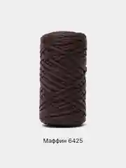 Коричневый шнур Caramel Dolce плоский, 4 мм, 100 м, для вязания и макраме