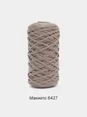Бежевый меланж шнур Caramel Dolce плоский, 4 мм, 100 м, для вязания и макраме