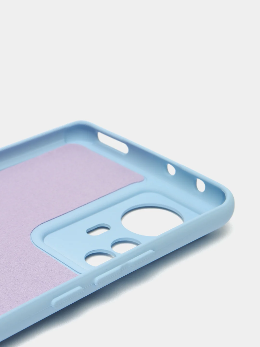Небесно-голубой чехол с защитой камеры и бархатом внутри XIAOMI 12 PRO