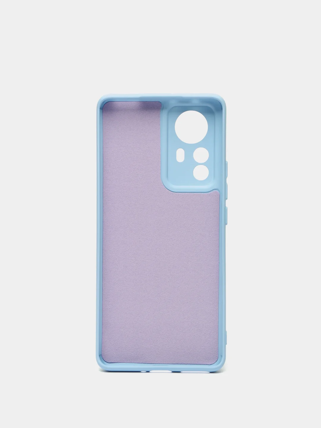 Небесно-голубой чехол с защитой камеры и бархатом внутри XIAOMI 12 PRO