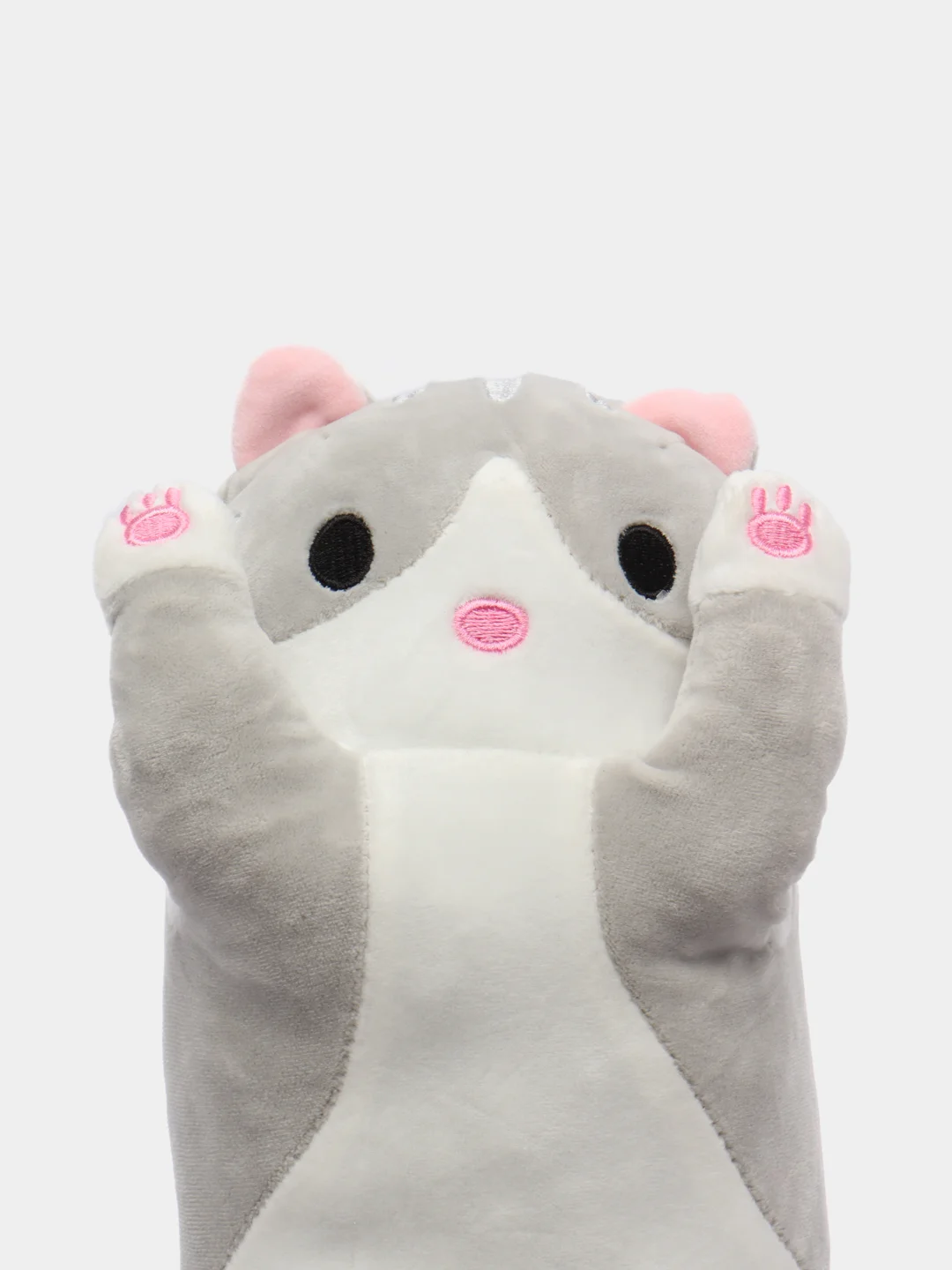 Серый мягкая игрушка-подушка "Кот батон", "Кот сосиска" 70 см