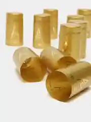 Золотой термоусадочный колпачок с рисунком на винную бутылку