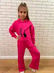 Фуксия детский спортивный костюм с кюлотами