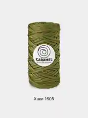 Хаки шнур Caramel плоский, полиэфирный, 5 мм для вязания и макраме часть 2