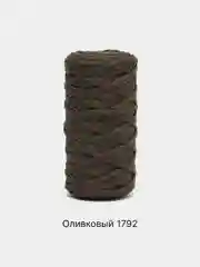Оливковый шнур Caramel плоский, полиэфирный, 5 мм для вязания и макраме часть 2