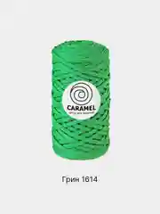 Салатовый шнур Caramel плоский, полиэфирный, 5 мм для вязания и макраме часть 2
