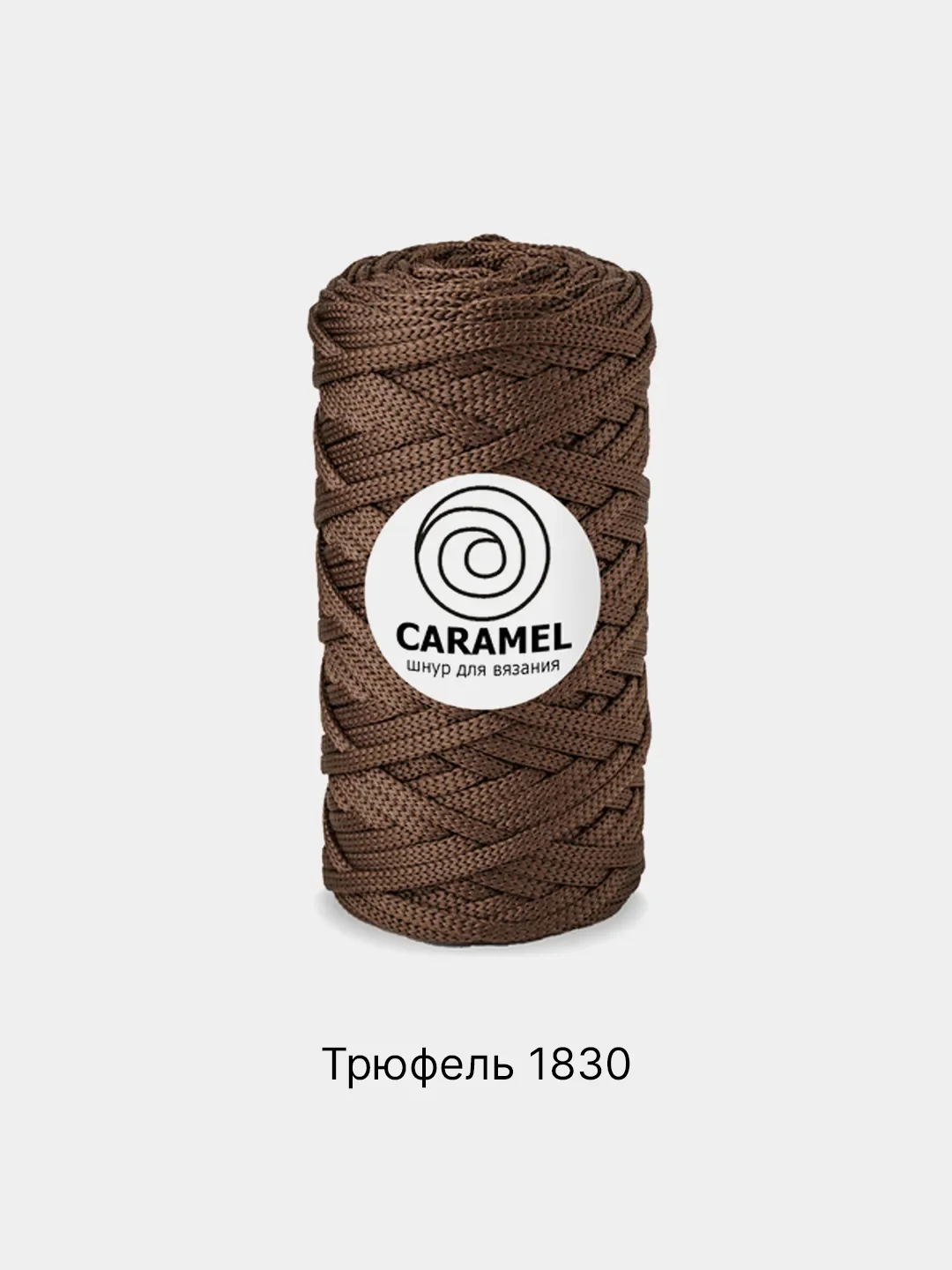 Шоколадный шнур Caramel плоский, полиэфирный, 5 мм для вязания и макраме часть 2