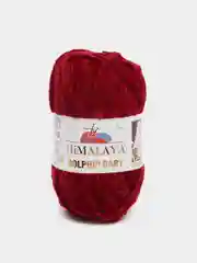 Вишнёвый пряжа плюшевая Himalaya Dolphin Baby, полиэстер, 100 г, 120 м