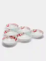 Коралловый набор салатников с принтом, 17,5 см