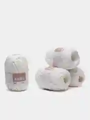 Белый пряжа для вязания Raffia / пряжа "Рафия" 4 мотка