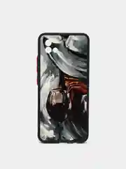 Бордовый чехол с рисунком на Realme C11 2021 и Realme C20 (Реалми С11 2021 и Реалми С20)