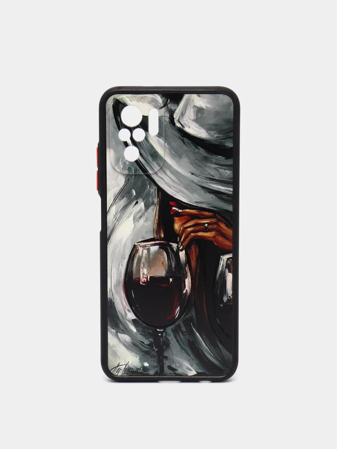 Бордовый чехол с рисунком на Poco M5s, Xiaomi Redmi Note 10 и Note 10S (Поко М5с и Редми Нот 10)