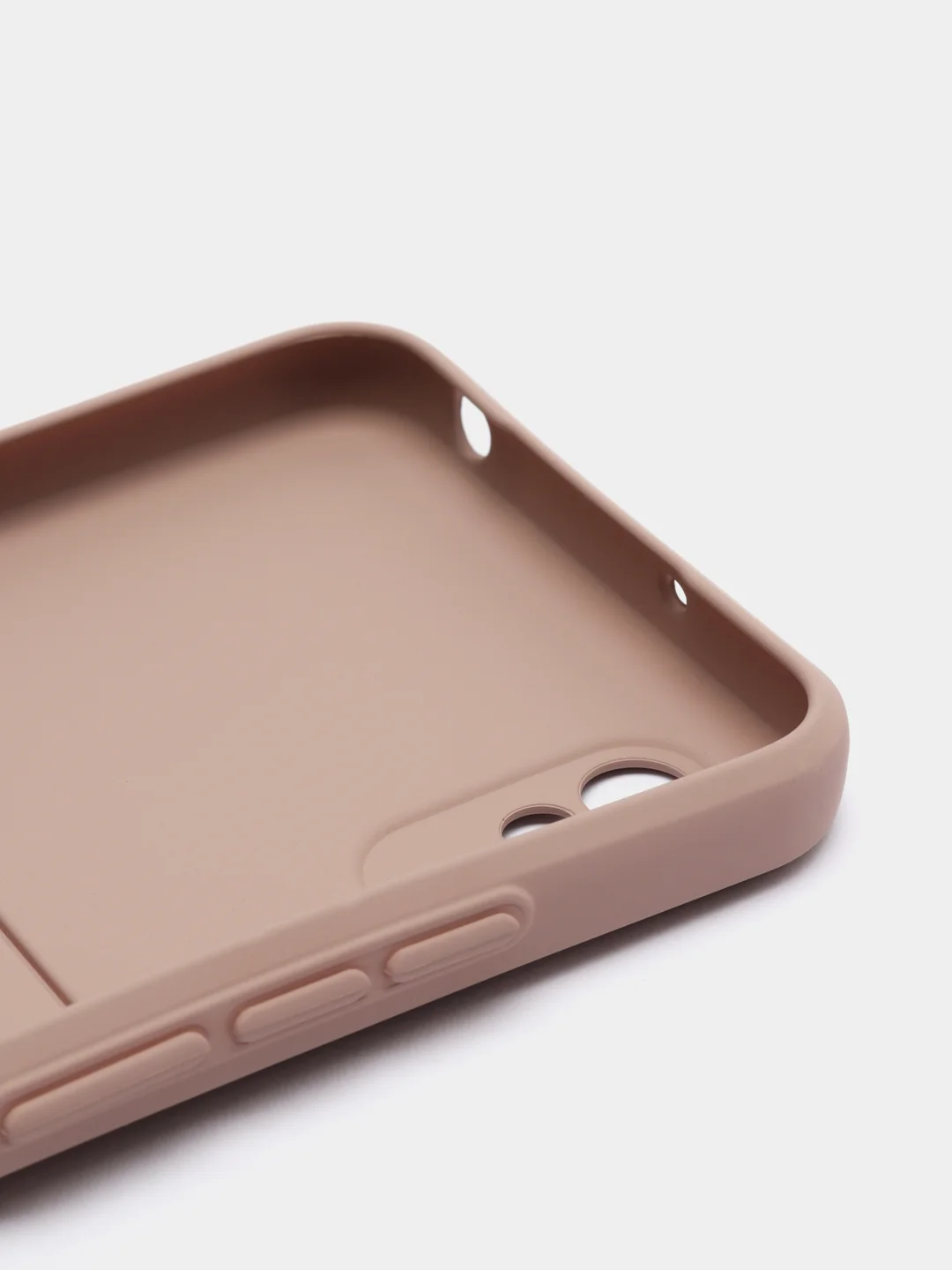Бежевый чехол Xiaomi Redmi 9A, Сяоми Редми 9А, силиконовый, с карманом для карты