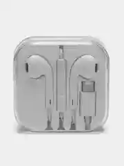 Белый наушники с микрофоном проводные, Type-C на c 15  iPhone/ Samsung/ Xiaomi/Huawei honor